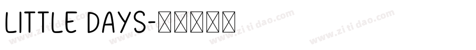 Little days字体转换